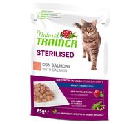 Natural Trainer Cat Adult Sterilised con Anatra Bocconcini in Salsa Busta 85 g
