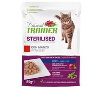NATURAL TRAINER ADULT STERILISED BOCCONCINI IN SALSA CON MANZO 85 GR.