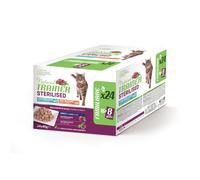 Natural Trainer Cat Sterilised multipack 24 x 85 gr 12 x Tacchino - 12x Merluzzo - 1° ORDINE? scegli lo sconto BZR5 / BZR20 + 200 punti fedeltà