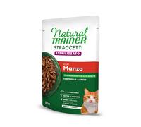 Natural Trainer Straccetti Adult Sterilised in Salsa 24 x 85 g - Manzo