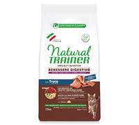 Natural Trainer Speciality Nutrition Benessere digestivo Monoproteico Adult con Trota e ananas 1,5 kg - Cibo monoproteico gatto - 1° ORDINE? scegli lo sconto BZR5 / BZR20 + 200 punti fedeltà