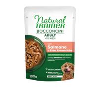 Natural Trainer Bocconcini in Salsa Salmone Adulto Small & Toy Multipack 24 x 100 g