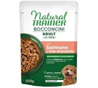 Natural Trainer Bocconcini in Salsa Salmone Adulto Small & Toy Multipack 24 x 100 g