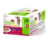 Natural Trainer Cat Adult multipack 24 x 85 gr - Pollo - Salmone - 1° ORDINE? scegli lo sconto BZR5 / BZR20 + 200 punti fedeltà