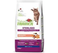Natural Trainer Daily Nutrition Adult Sterilised con Salmone 1,5 kg - Croccantini per gatti - 1° ORDINE? scegli lo sconto BZR5 / BZR20 + 200 punti fedeltà
