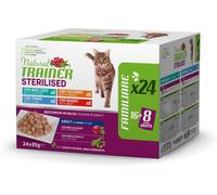 Natural Trainer Cat Sterilised Busta Multipack 24x85G MIX CARNE E PESCE
