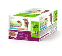 Natural Trainer Cat Sterilised Busta Multipack 24x85G MIX MERLUZZO E TACCHINO