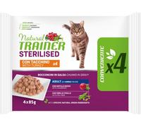 Natural Trainer Cat Sterilised Busta Multipack 4x85G TACCHINO