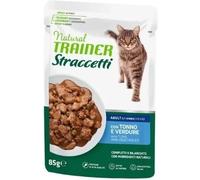 Natural Trainer Straccetti Cibo Umido per Gatti Adulti - Bocconcini in salsa con Tonno 85g