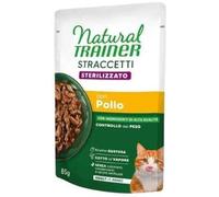 Natural Trainer Straccetti Adult Sterilised in Salsa 48 x 85 g - Pollo