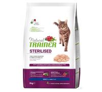 Natural Trainer Cibo per Gatti Adult Sterilised Croccantini Carni Bianche 1,5KG