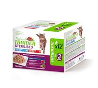Natural Trainer Cat Sterilised multipack 12 x 85 gr: Tonno - Manzo