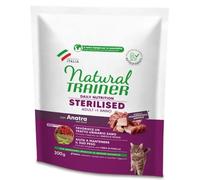 Natural Trainer Adult Sterilised con Anatra 300 gr - Croccantini per gatti - 1° ORDINE? scegli lo sconto BZR5 / BZR20 + 200 punti fedeltà