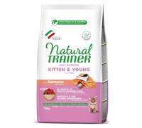 Natural Trainer Kitten con Salmone 1,5 kg - Croccantini per gatti - 1° ORDINE? scegli lo sconto BZR5 / BZR20 + 200 punti fedeltà