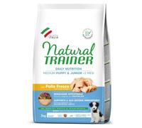 Natural Trainer Daily Nutrition Medium Puppy&Junior con Pollo fresco 3 kg - Croccantini per cani - 1° ORDINE? scegli lo sconto BZR5 / BZR20 + 200 punti fedeltà