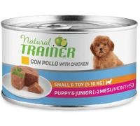 Natural Trainer Dog Puppy & Junior Mini Con Pollo Lattina in Patè 150 g