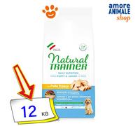 Natural Trainer Dog Puppy Maxi Pollo Cibo Secco Cani 12 Kg