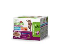 Natural Trainer Gatto 24x85gr Sterilised Tacchino,Merluzzo,Manzo e Tonno