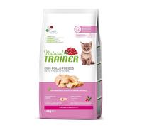 Natural Trainer Gatto Kitten con Pollo 0,3 / 1,5 kg Crocchette Gattini Cuccioli