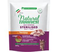 Natural Trainer Adult Sterilised con Carni Bianche Fresche - 300 gr - Croccantini per gatti - 1° ORDINE? scegli lo sconto BZR5 / BZR20 + 200 punti fedeltà