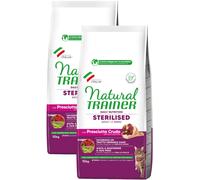 NATURAL TRAINER Kit Risparmio 2x10KG Gatto Sterilised PROSCIUTTO CRUDO