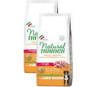 NATURAL TRAINER Kit Risparmio 2x12KG Sensitive No Gluten Adult Medium Maxi CONIGLIO