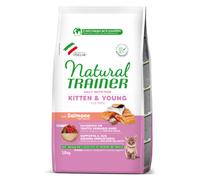 Natural Trainer Kitten con Salmone 1,5 kg - Croccantini per gatti - 1° ORDINE? scegli lo sconto BZR5 / BZR20 + 200 punti fedeltà