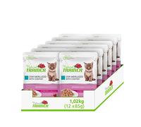 Natural Trainer Kitten & Young Cibo Umido per Gattino con Merluzzo - 12 Buste x 85 gr - 1020 gr
