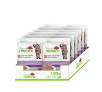 Natural Trainer Mature Cibo Umido per Gatti con Salmone 12 buste x 85 g - 1020 g