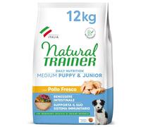 Natural Trainer Medium Cibo per Cani Puppy&Junior con Pollo - 12kg