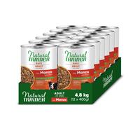 Natural Trainer Medium-Maxi Cibo Umido per Cani Adulti - Paté con Manzo 12 x 400