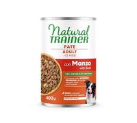 Natural Trainer Medium-Maxi Cibo Umido per Cani Adulti - Paté con Manzo 12 x 400g