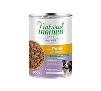 Natural Trainer Medium-Maxi Cibo Umido per Cani Mature - Paté con Pollo 12 x 400g