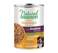 Natural Trainer Pate Monoproteico Medium & Maxi Adult - 400 g Anatra & Cereali integrali