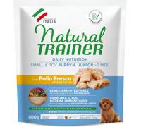 Natural Trainer Puppy/Junior Small e Toy con Pollo fresco - 800 gr - Croccantini per cani - 1° ORDINE? scegli lo sconto BZR5 / BZR20 + 200 punti fedeltà