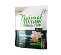 Natural Trainer Selected Quality Adult Cat Sterilised Grain Free Pesce Bianco - 300 gr - Cibo monoproteico gatto - 1° ORDINE? scegli lo sconto BZR5 / BZR20 + 200 punti fedeltà