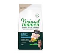 Natural Trainer Selected Quality Adult Cat Sterilised Grain Free Pesce Bianco: 1,25 kg