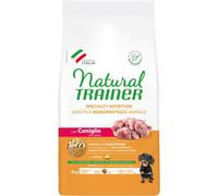 Natural Trainer Speciality Nutrition Sensitive Monoproteico Small&Toy Adult con Coniglio e cereali integrali 2 kg - Crocchette monoproteiche cane - 1° ORDINE? scegli lo sconto BZR5 / BZR20 + 200 punti