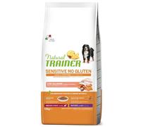Natural Trainer - Cibo per Cane - Sensitive No Gluten Medium&Maxi Mature con Salmone - 12 Kg - 2+ sacchi