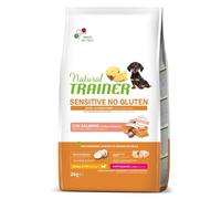 Natural Trainer Speciality Nutrition Sensitive Monoproteico Small&Toy Puppy e Junior con Salmone e cereali integrali 2 kg - Crocchette monoproteiche cane - 1° ORDINE? scegli lo sconto BZR5 / BZR20 + 2