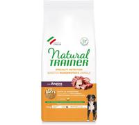 Natural Trainer Sensitive No Gluten Medium/Maxi Adult con anatra - 12 Kg - Croccantini per cani - 1° ORDINE? scegli lo sconto BZR5 / BZR20 + 200 punti fedeltà