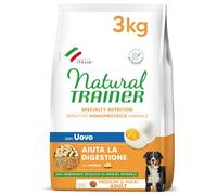 Natural Trainer Sensitive No Gluten Cibo per Cani Adulti Medium&Maxi con Uovo e Cereali Integrali - 3kg