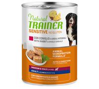 Natural Trainer Sensitive No Gluten Medium & Maxi Adult Umido per cane - Set %: 24 x 400 g Coniglio