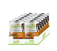Natural Trainer Sensitive No Gluten Medium - Maxi - Cibo Umido per Cani con Maiale e Cereali Integrali 12 x 400 g