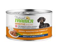Natural Trainer Sensitive No Gluten Small & Toy Adult 24 x 150 g - con Maiale & Cereali integrali