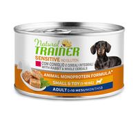Natural Trainer Sensitive No Gluten Small & Toy Adult 1 x 150 g - con Coniglio & Cereali integrali