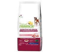 Natural Trainer Sensitive No Grain Medium/Maxi Adult con Maiale 12 kg - Crocchette monoproteiche cane - 1° ORDINE? scegli lo sconto BZR5 / BZR20 + 200 punti fedeltà