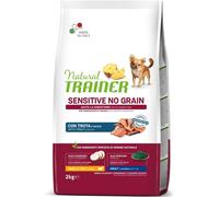 Natural Trainer Sensitive No Grain Monoproteico Animale - Cibo per Cani Small&Toy con Trota - 2kg