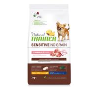 Natural Trainer Sensitive No Grain Small&Toy Adult con Maiale 2 kg - Crocchette monoproteiche cane - 1° ORDINE? scegli lo sconto BZR5 / BZR20 + 200 punti fedeltà