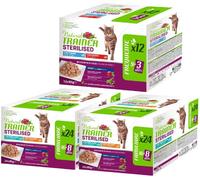 NATURAL TRAINER Set Prova Multigusto 12x85G e 48x85G Cat Sterilised MIX MULTIGUSTO